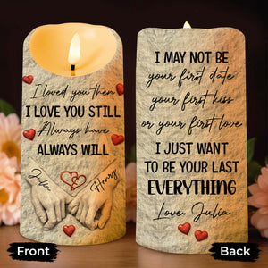 I Loved You Then, I Love You Still, Holding Hands - Personalized Custom LED Candle - CPL1255_LECA