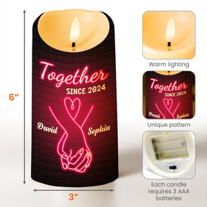Together Forever I Met You I Loved You I'm Keeping You - Personalized Custom LED Candle - CPL205_LECA