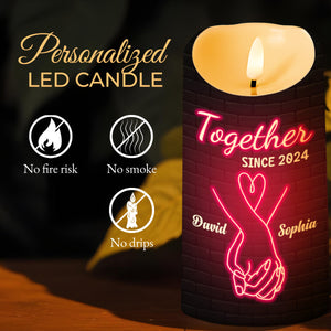 Together Forever I Met You I Loved You I'm Keeping You - Personalized Custom LED Candle - CPL205_LECA