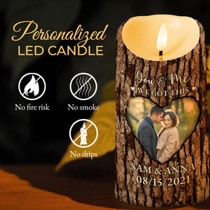 God Blessed The Broken Road That Led Me Straight To You Candle - Personalized Custom LED Candle - CPL217_LECA