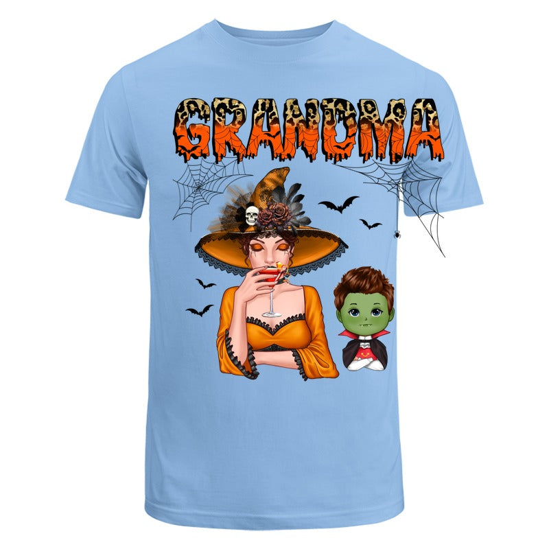 Leopard Halloween Grandma Mom And Kids - Personalized Shirt - Gift For Grandma, Mom