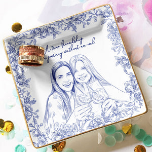 Lace edge photo ring dish