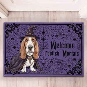Custom Pet Portrait Spooky Welcome Halloween Doormat