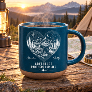 Our Story Is One Big Adventure - Personalized Pottery Mug