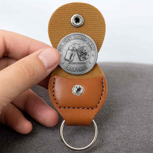 Our First Father's Day Together With Baby Bottle and Glass - Personalized Custom Pocket Hug - DAD521_HTOK