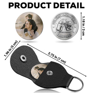 Our First Father's Day Together With Baby Bottle and Glass - Personalized Custom Pocket Hug - DAD521_HTOK