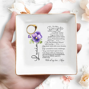 To My Daughter, Always My Pride And Joy - Personalized Custom Jewelry Dish - DAU008_SCRD
