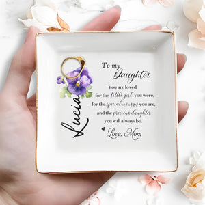 Loving Message For Daughter From Mom - Personalized Custom Jewelry Dish - DAU048_SCRD