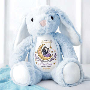 To My Daughter, Never Forget That I Love You Forever & Always, Moon and Stars - Personalized Stuffed Bunny - DAU054_BUN