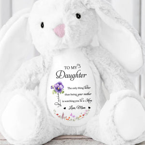 To My Daughter, The Only Thing Better Than Being Your Mother, Flowers - Personalized Stuffed Bunny - DAU079_BUN