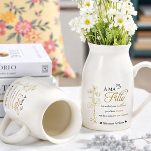 À Ma Fille - Personalized Ceramic Flower Vase