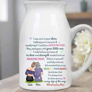 I Was Once In Your Shoes, Mother And Child - Personalized Ceramic Flower Vase
