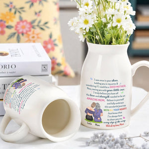 I Was Once In Your Shoes, Mother And Child - Personalized Ceramic Flower Vase