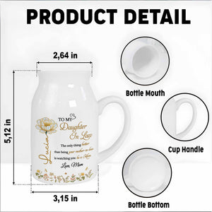 To My Daughter In Law, Watching You Be A Mom - Personalized Ceramic Flower Vase