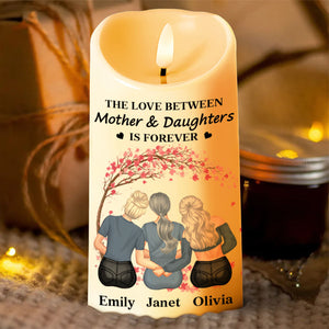 The Love Between Mother And Daughters Is Forever Flower Tree - Personalized Custom LED Candle - DAU563_LECA