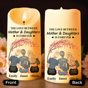 The Love Between Mother And Daughters Is Forever Flower Tree - Personalized Custom LED Candle - DAU563_LECA
