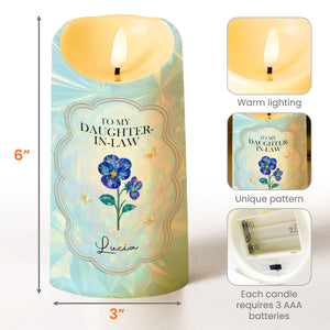To My Daughter-In-Law, Life Has Given Me The Gift Of You - Personalized Custom LED Candle - DILA015_LECA