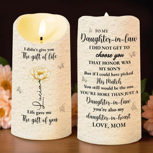 To My Daughter-In-Law, You're More Than Just A Daughter-In-Law - Personalized Custom LED Candle - DILA068_LECA