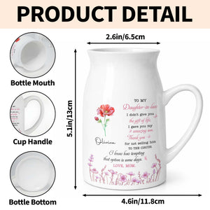 To My Daughter In Law Not Selling Him To The Circus Flowers - Personalized Ceramic Flower Vase