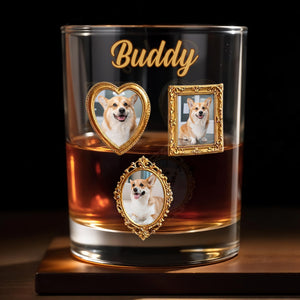 A Loyal Companion And Love That Never Ends Photo Frames - Personalized Custom Whiskey Glass - DOG141_RWG