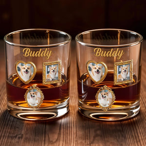 A Loyal Companion And Love That Never Ends Photo Frames - Personalized Custom Whiskey Glass - DOG141_RWG