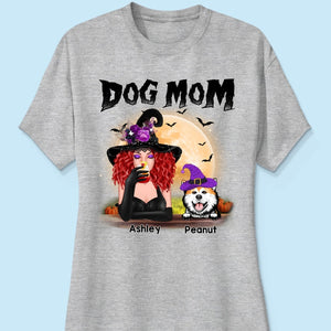Dog Mom In Halloween Witch Costume Personalized Shirt