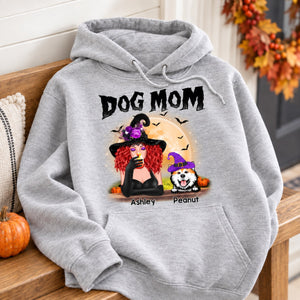 Dog Mom In Halloween Witch Costume Personalized Shirt