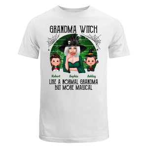 Green Retro Grandma Witch Personalized Classic Tee - White