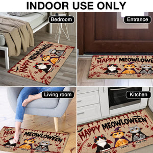 Halloween Horror Theme Beware Of Little Meownsters Cats - Personalized Doormat - Halloween Decor For Cat Lovers
