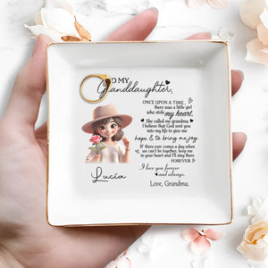 Once Upon A Time, A Little Girl Who Stole My Heart - Personalized Custom Jewelry Dish - FAM065_SCRD