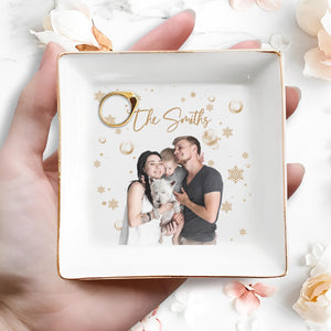 Cherish Every Moment Together Jewelry Dish - Personalized Custom Jewelry Dish - FAM072_SCRD