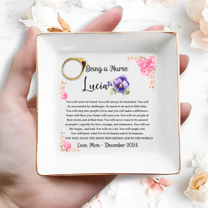 Being A Nurse You Will Make A Difference - Personalized Custom Jewelry Dish - FAM133_SCRD