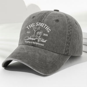 Social Club Sophie's Bachelorette Celebration Cap - Personalized Custom Washed Denim Cap - FAM468_WDCAP