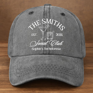 Social Club Sophie's Bachelorette Celebration Cap - Personalized Custom Washed Denim Cap - FAM468_WDCAP