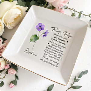 To My Wife, Once Upon A Time - Personalized Custom Jewelry Dish - FM009_SCRD