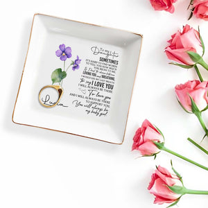 To My Daughter, Sometimes It’s Hard To Find - Personalized Custom Jewelry Dish - FM015_SCRD