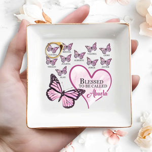 Blessed To Be Called Grandma, Nana, Abuela - Personalized Custom Jewelry Dish - FM036_SCRD