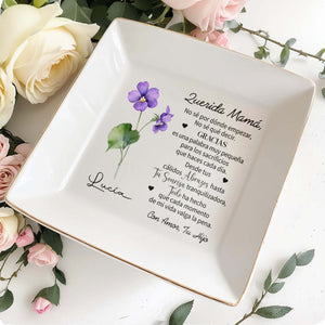 Querida Mamá - Personalized Custom Jewelry Dish - FM082_SCRD