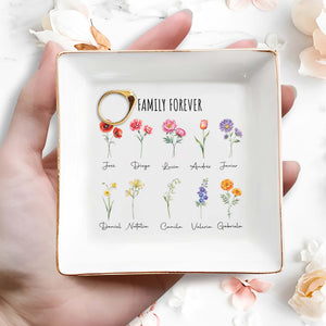 Family Forever Custom Decorative Dish - Personalized Custom Jewelry Dish - FM140_SCRD
