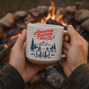 Partners In Every Adventure - Personalized Pottery Mug
