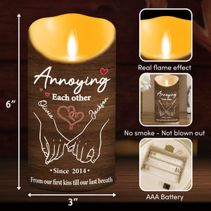 Annoying Each Other - Personalized LED Candle