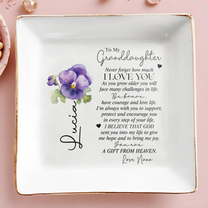 Never Forget How Much I Love You Gift From Heaven - Personalized Custom Jewelry Dish - GDT003_SCRD