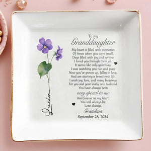 Memories And Love Joyous Life - Personalized Custom Jewelry Dish - GDT011_SCRD