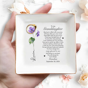 Memories And Love Joyous Life - Personalized Custom Jewelry Dish - GDT011_SCRD