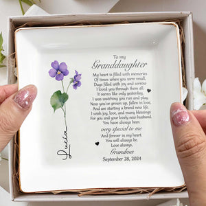 Memories And Love Joyous Life - Personalized Custom Jewelry Dish - GDT011_SCRD