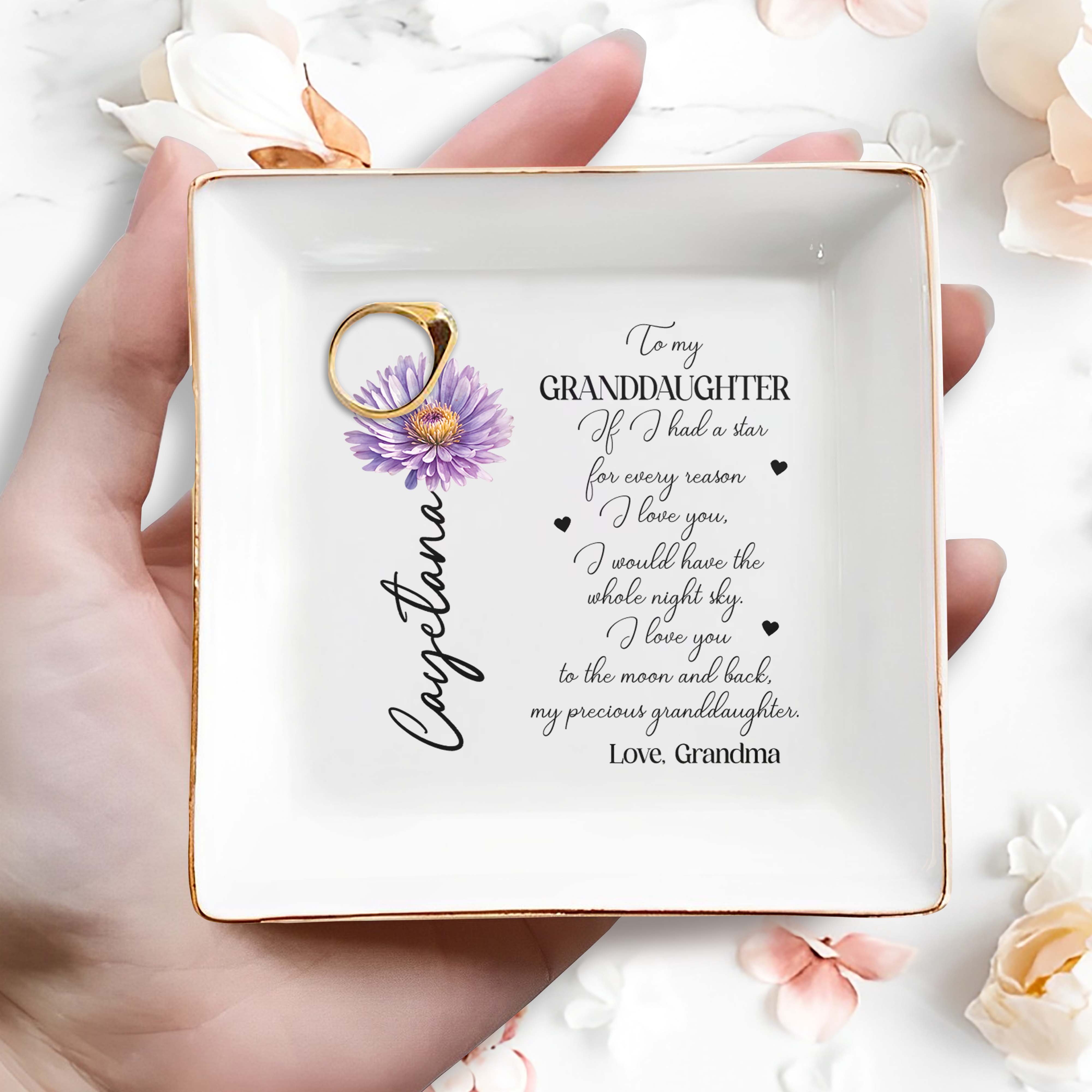 If I Had A Star For Every Reason I Love You - Personalized Custom Jewelry Dish - GDT016_SCRD