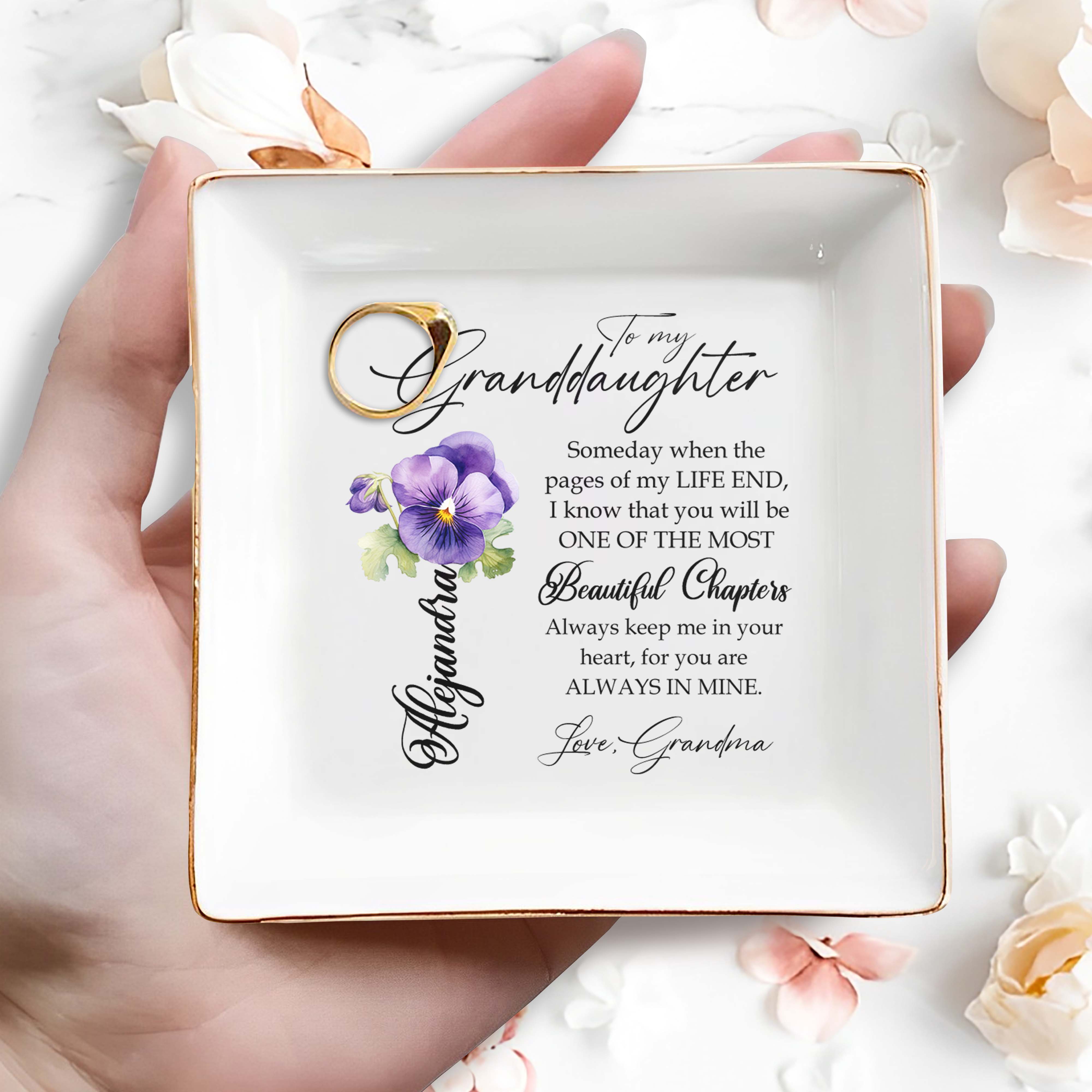 Most Beautiful Chapters In My Life - Personalized Custom Jewelry Dish - GDT033_SCRD
