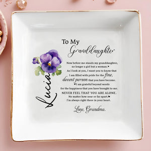 Cherish The Little Things Jewelry Dish - Personalized Custom Jewelry Dish - GDT055_SCRD