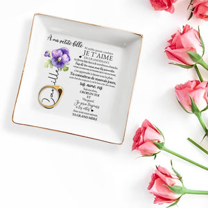 Never Forget How Much I Love You, Keep Blooming Beautiful Flower - Personalized Custom Jewelry Dish - GDT064_SCRD