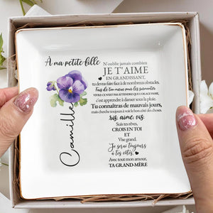 Never Forget How Much I Love You, Keep Blooming Beautiful Flower - Personalized Custom Jewelry Dish - GDT064_SCRD